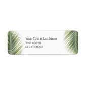 Palm Leaf retourlabel Etiket (Voorkant)
