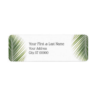 Palm Leaf retourlabel Etiket