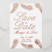 Palm Leaf Save the Date Ppress Folie Invitation Folie Uitnodiging (Voorkant)