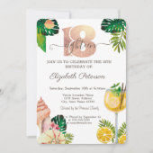 Palm Leaf Seashells Cocktail Zomer 18e verjaardag Kaart (Voorkant)