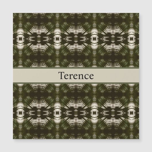 Palm Leaf Shadow Army Green, aanpasbaar (Voorkant)