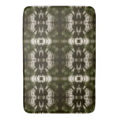 Palm Leaf Shadow Pattern in Army Green Badmat (Voorkant Verticaal)