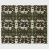 Palm Leaf Shadow Pattern in Army Green Cadeaupapier (Vlak)
