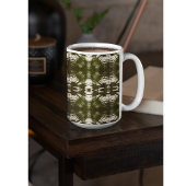 Palm Leaf Shadow Pattern in Army Green Koffiemok