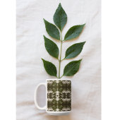 Palm Leaf Shadow Pattern in Army Green Koffiemok