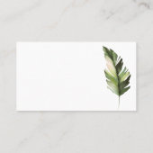 Palm Leaf Tropic Hoeveel Kisses Kaart van het Spel Plaatskaartje (Achterkant)