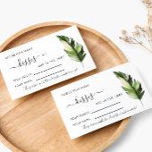 Palm Leaf Tropic Hoeveel Kisses Kaart van het Spel Plaatskaartje