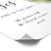 Palm Leaf Tropic Hoeveel Kisses ondertekenen Poster (Hoek)