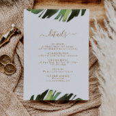 Palm Leaf Tropical Wedding Details Kaart