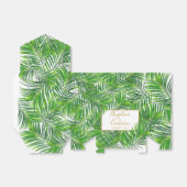 Palm Leaf Tropical Wedding Persoonlijk Bedankdoosjes (Uitgevouwen)