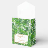 Palm Leaf Tropical Wedding Persoonlijk Bedankdoosjes (Geopend)