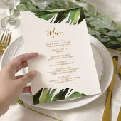 Palm Leaf Tropische Bloemen Minimale Douche Menu