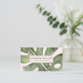 Palm Leaf Vacation Rental Property Realtor Visitekaartje (Staand voorkant)