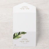 Palm Leaf Weddenschap All In One Uitnodiging (Buitenkant)