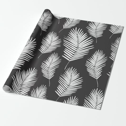 Palm Leafs Pattern Cadeaupapier (Uitgerold)