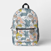 Palm Leave Organische Vormen Naadloos Patroon Bedrukte Rugzak (Voorkant)