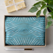 Palm Leaves Abstract Aqua Palm Decoupage Tissuepapier (Geschenk)