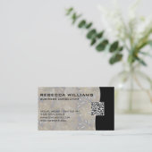 Palm Leaves Achtergrond | QR Code Visitekaartje (Staand voorkant)