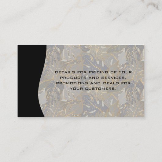 Palm Leaves Achtergrond | QR Code Visitekaartje (Achterkant)