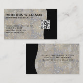 Palm Leaves Achtergrond | QR Code Visitekaartje (Voorkant / Achterkant)