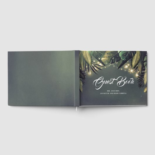 Palm Leaves Beach Bruiloft Gastenboek (Volledig)