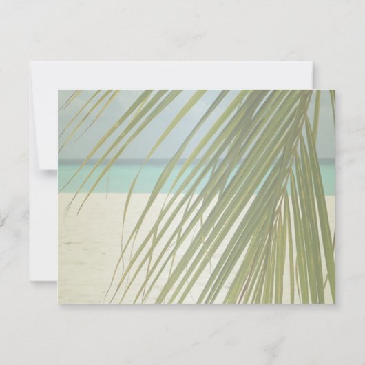 Palm Leaves Beach Rehearsal Dinner Kaart (Achterkant)