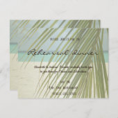 Palm Leaves Beach Rehearsal Dinner Kaart (Voorkant / Achterkant)