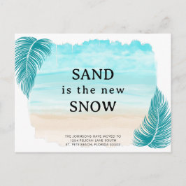 Palm Leaves Beach Sand is de nieuwe sneeuwbeweging Aankondigingskaart