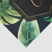 Palm Leaves Black Gold Elegant Tropical Summer Tissuepapier (Detail)