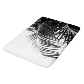 Palm Leaves Black & White Vibes #1 #tropical Badmat (Gekanteld)