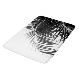 Palm Leaves Black & White Vibes #1 #tropical Badmat