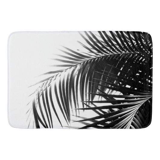 Palm Leaves Black & White Vibes #1 #tropical Badmat (Voorkant)