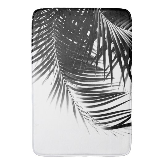 Palm Leaves Black & White Vibes #1 #tropical Badmat (Voorkant Verticaal)
