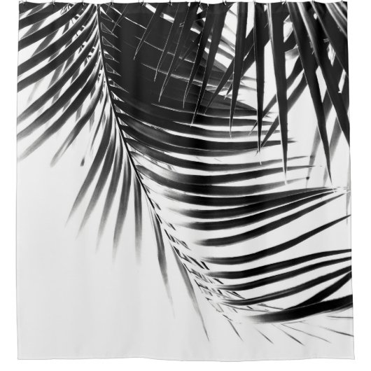 Palm Leaves Black & White Vibes #1 #tropical Douchegordijn (Voorkant)