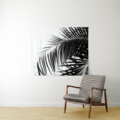 Palm Leaves Black & White Vibes #1 #tropical Wandkleed (In Situ (horizontaal))