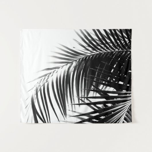Palm Leaves Black & White Vibes #1 #tropical Wandkleed (Voorkant (horizontaal))