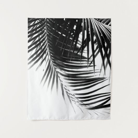 Palm Leaves Black & White Vibes #1 #tropical Wandkleed (Voorkant)