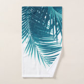 Palm Leaves Blauwgroen Blue Vibes #1 #tropical #de Bad Handdoek (Handdoek)