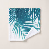 Palm Leaves Blauwgroen Blue Vibes #1 #tropical #de Bad Handdoek (Wasdoekje)