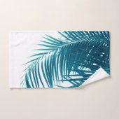 Palm Leaves Blauwgroen Blue Vibes #1 #tropical #de Bad Handdoek (Handdoek)