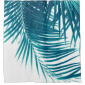 Palm Leaves Blauwgroen Blue Vibes #1 #tropical #de Douchegordijn (Voorkant)