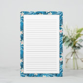 Palm Leaves Blue Pattern Briefpapier (Staand voorkant)