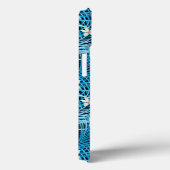 Palm Leaves Blue Pattern Case-Mate iPhone Case (Achterkant / Rechts)