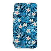 Palm Leaves Blue Pattern Incipio iPhone Portemonnee Hoesje (Voorkant Agenda)