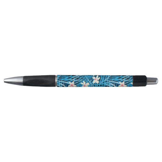 Palm Leaves Blue Pattern Pen (Voorkant)