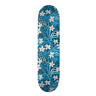 Palm Leaves Blue Pattern Persoonlijk Skateboard