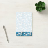 Palm Leaves Blue Pattern Post-it® Notes (Kantoor)