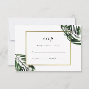 Palm Leaves Bruiloft RSVP