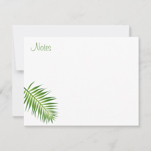 Palm Leaves Calligraphed Script Sjabloon Natuur (Voorkant)