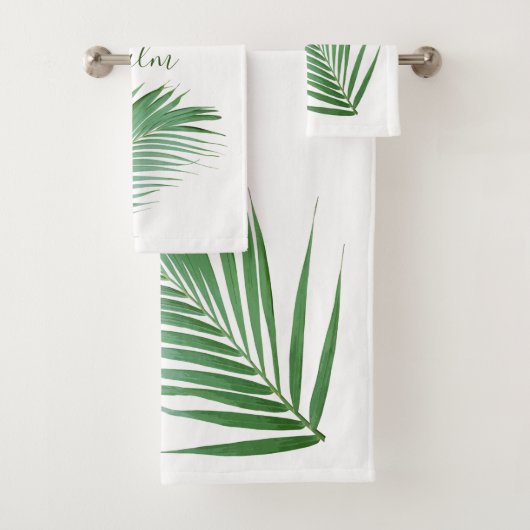 Palm Leaves Design Bath Towel Set Bad Handdoek (Insitu)